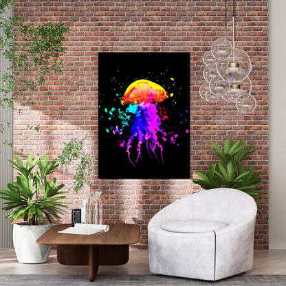 Jellyfish (Midnight) Wall Art Canvas Print