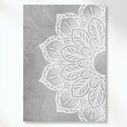 Celestial Flower Mandala Wall Art Canvas Print