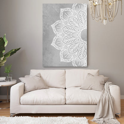 Celestial Flower Mandala Wall Art Canvas Print