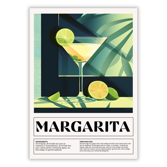 Margarita Cocktail Wall Art Canvas Print