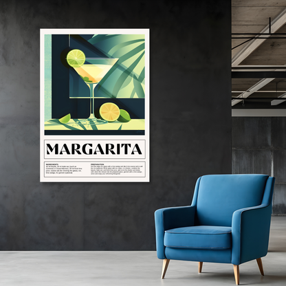 Margarita Cocktail Wall Art Canvas Print