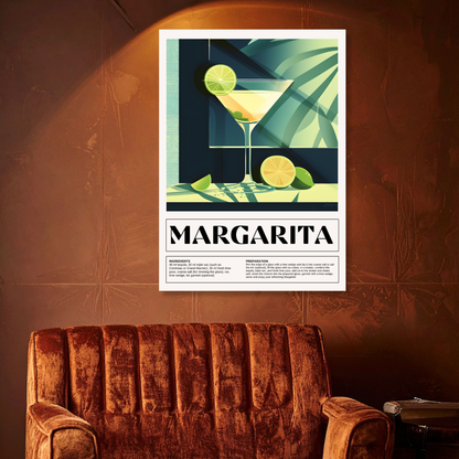 Margarita Cocktail Wall Art Canvas Print