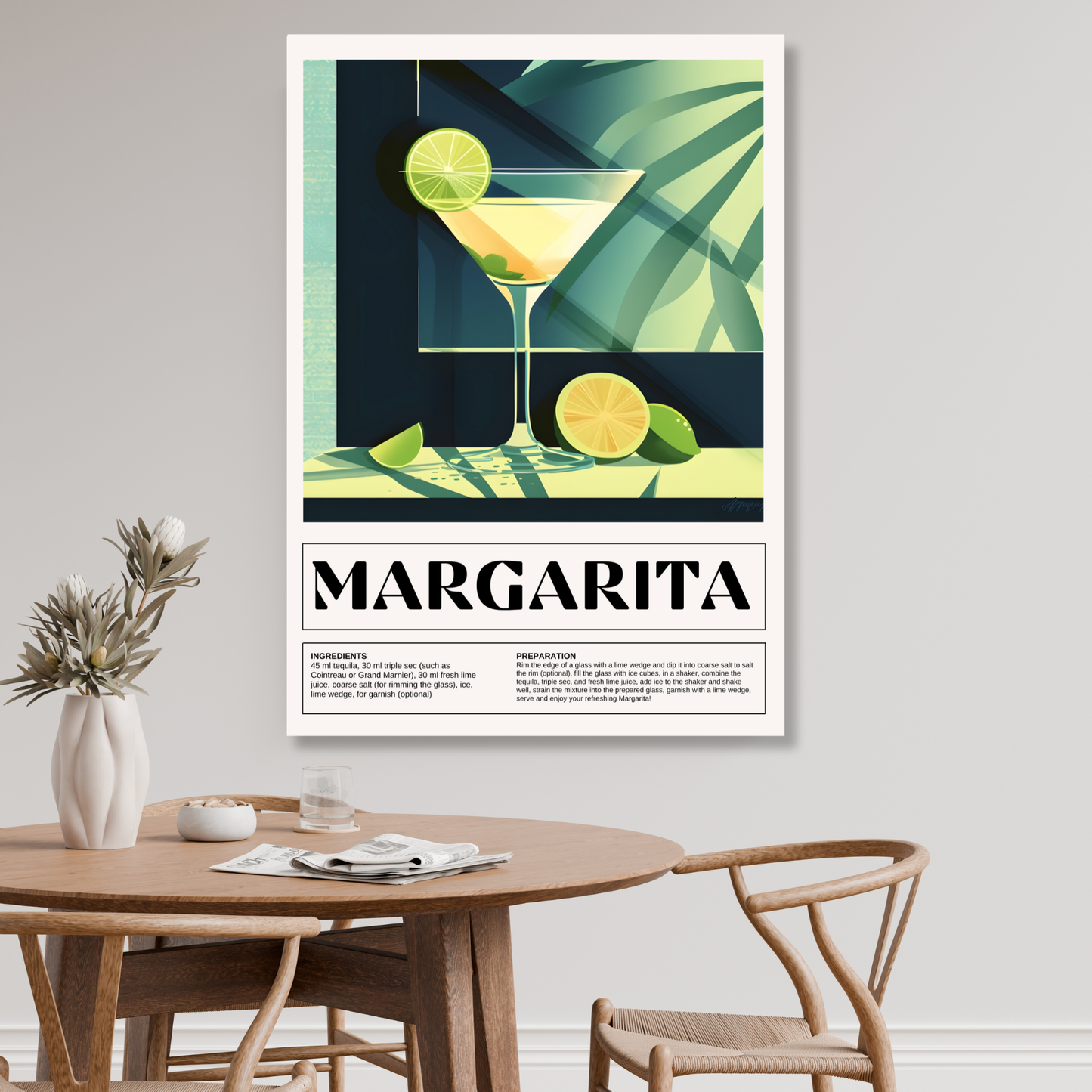 Margarita Cocktail Wall Art Canvas Print