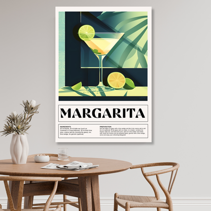 Margarita Cocktail Wall Art Canvas Print