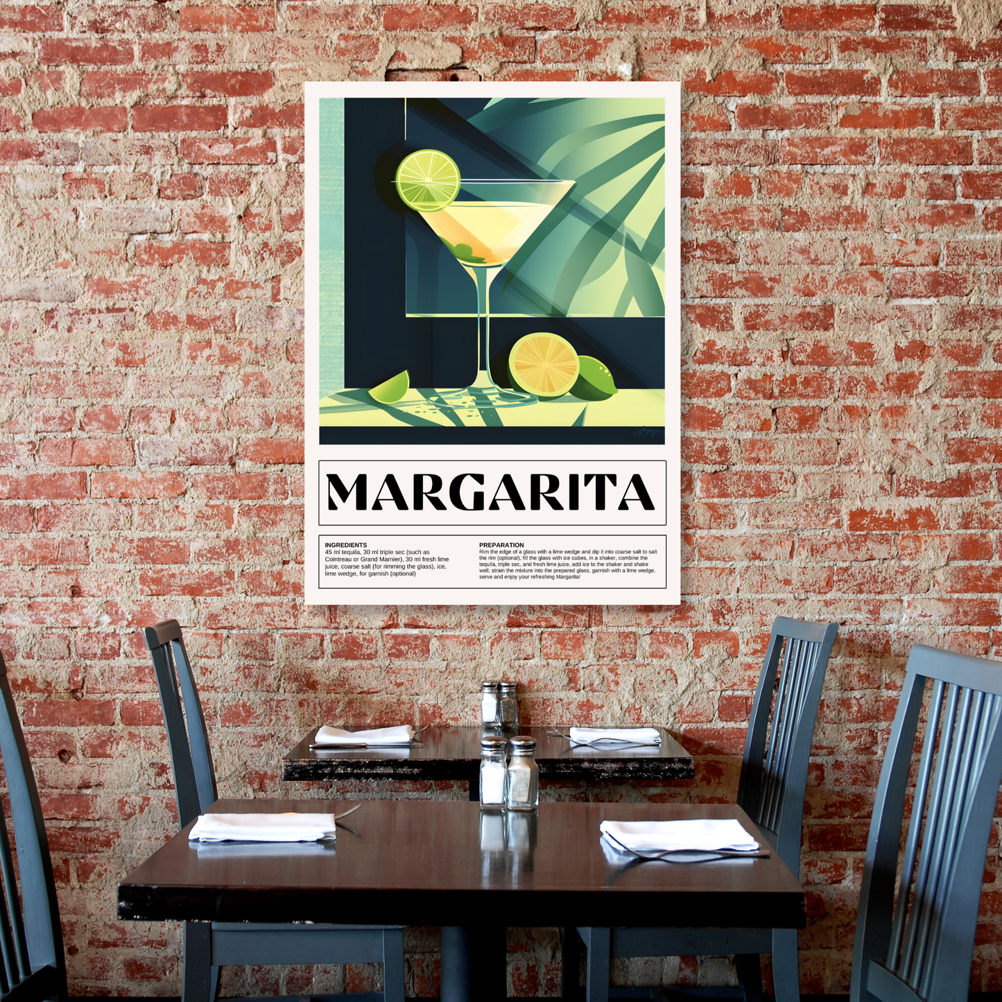 Margarita Cocktail Wall Art Canvas Print