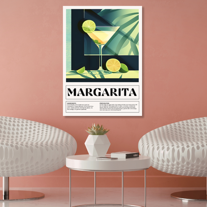 Margarita Cocktail Wall Art Canvas Print
