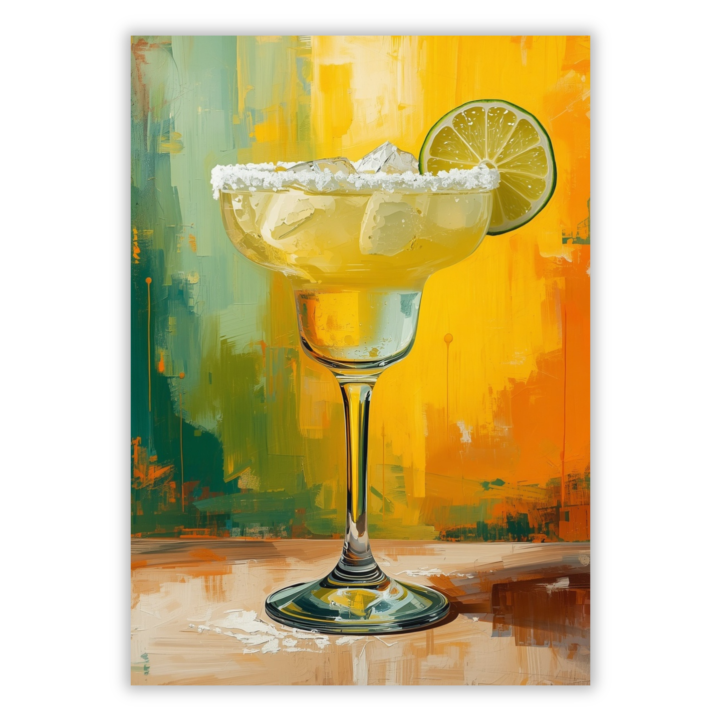 Classic Margarita Cocktail Wall Art Canvas Print