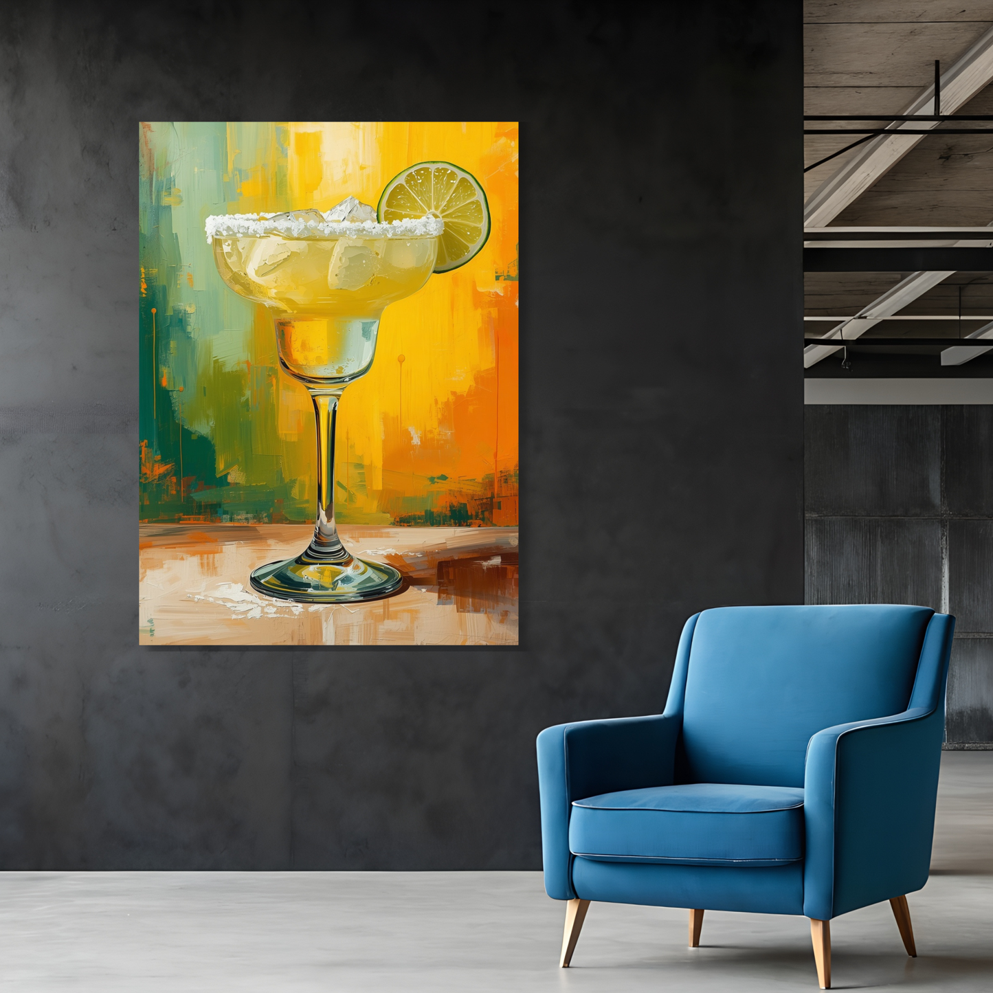 Classic Margarita Cocktail Wall Art Canvas Print