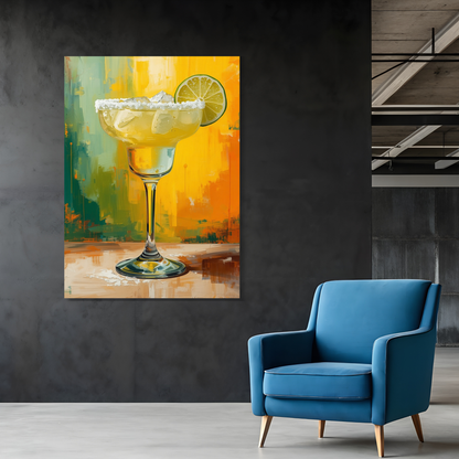 Classic Margarita Cocktail Wall Art Canvas Print