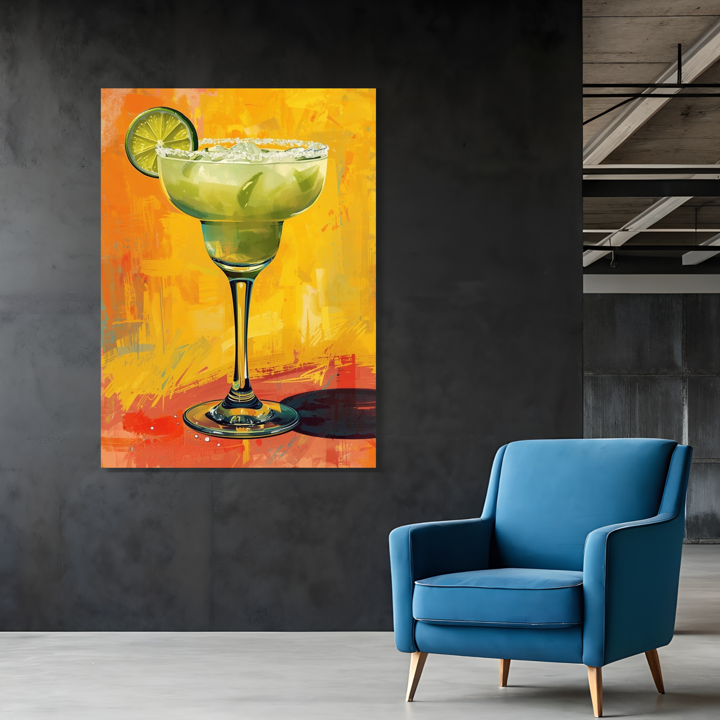 Margarita Time Cocktail Wall Art Canvas Print