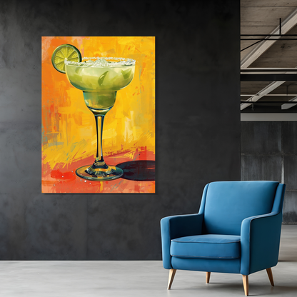 Margarita Time Cocktail Wall Art Canvas Print