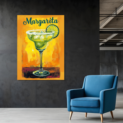 The Margarita Cocktail Wall Art Canvas Print