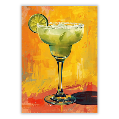 Margarita Time Cocktail Wall Art Canvas Print