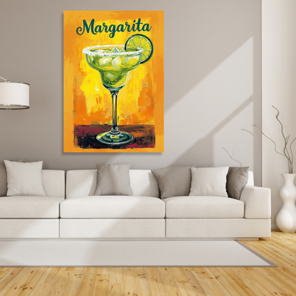 The Margarita Cocktail Wall Art Canvas Print
