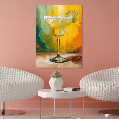 Classic Margarita Cocktail Wall Art Canvas Print