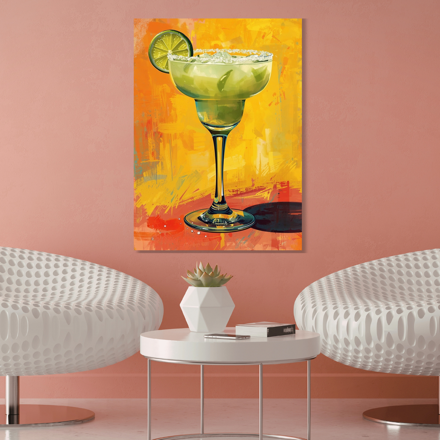Margarita Time Cocktail Wall Art Canvas Print
