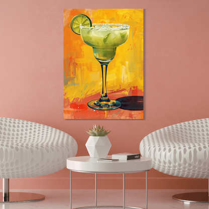 Margarita Time Cocktail Wall Art Canvas Print