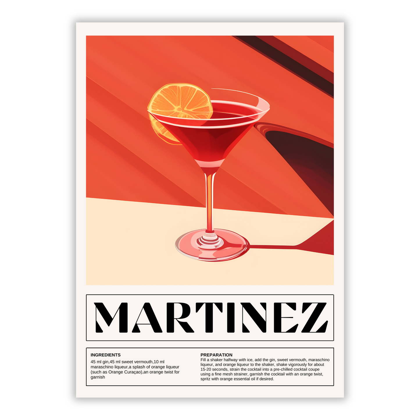 Martinez Cocktail Wall Art Canvas Print
