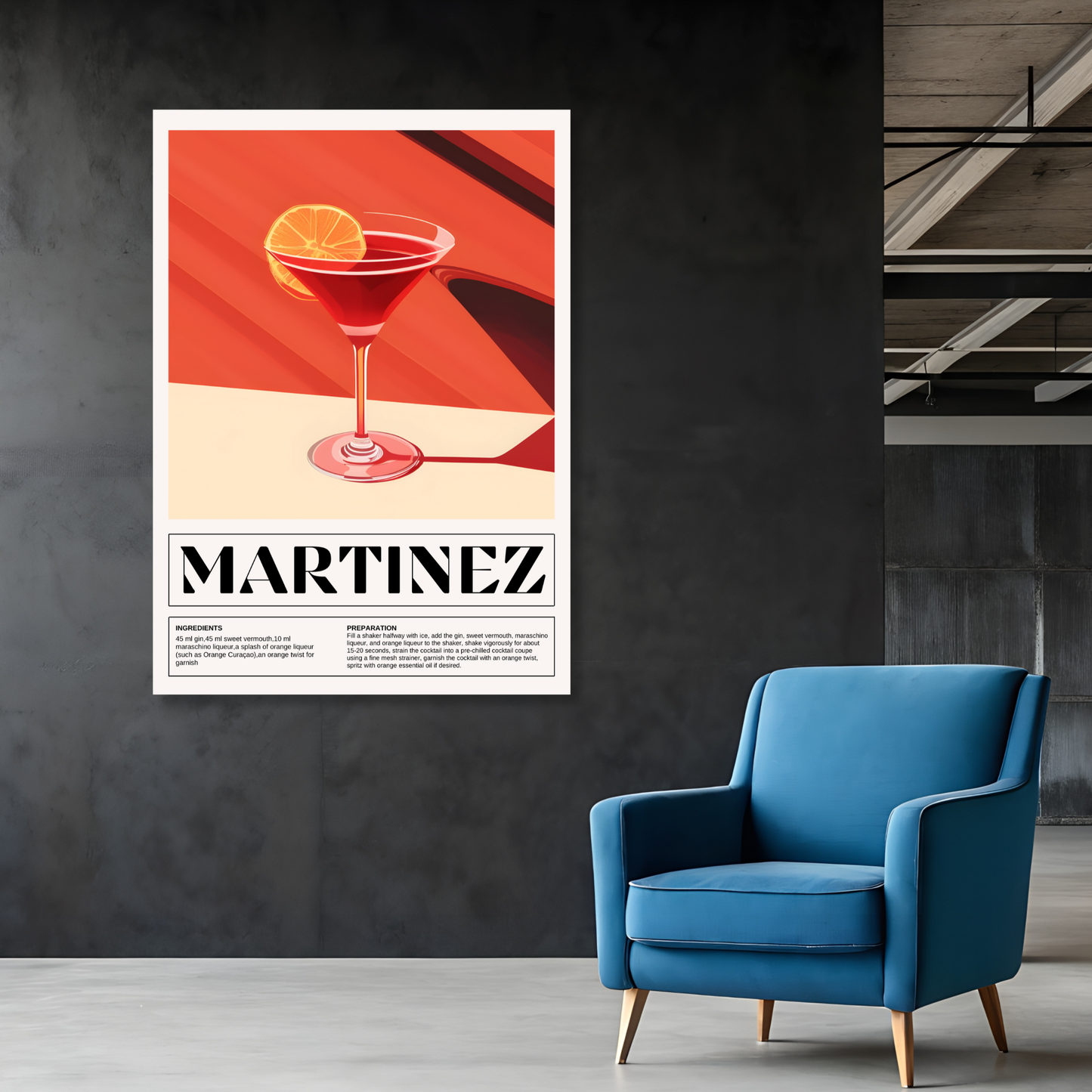 Martinez Cocktail Wall Art Canvas Print