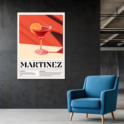 Martinez Cocktail Wall Art Canvas Print