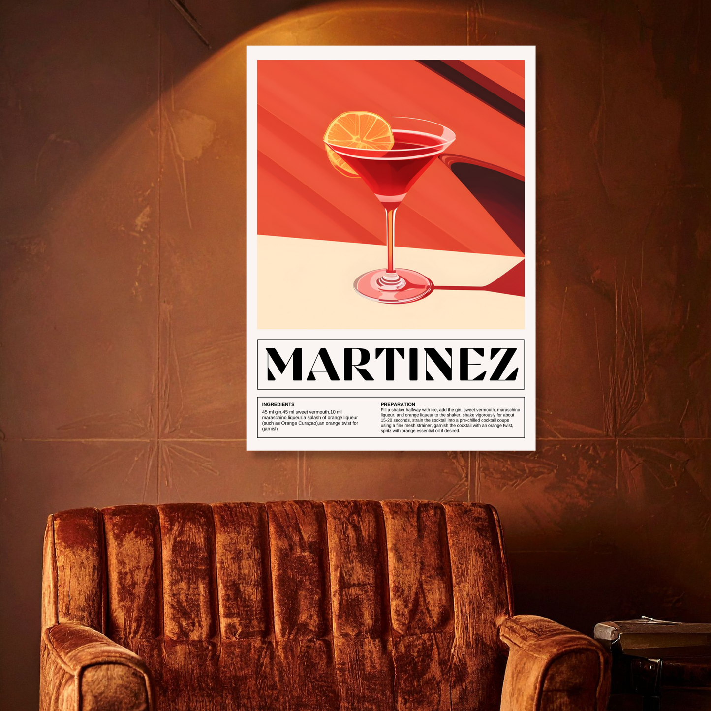 Martinez Cocktail Wall Art Canvas Print