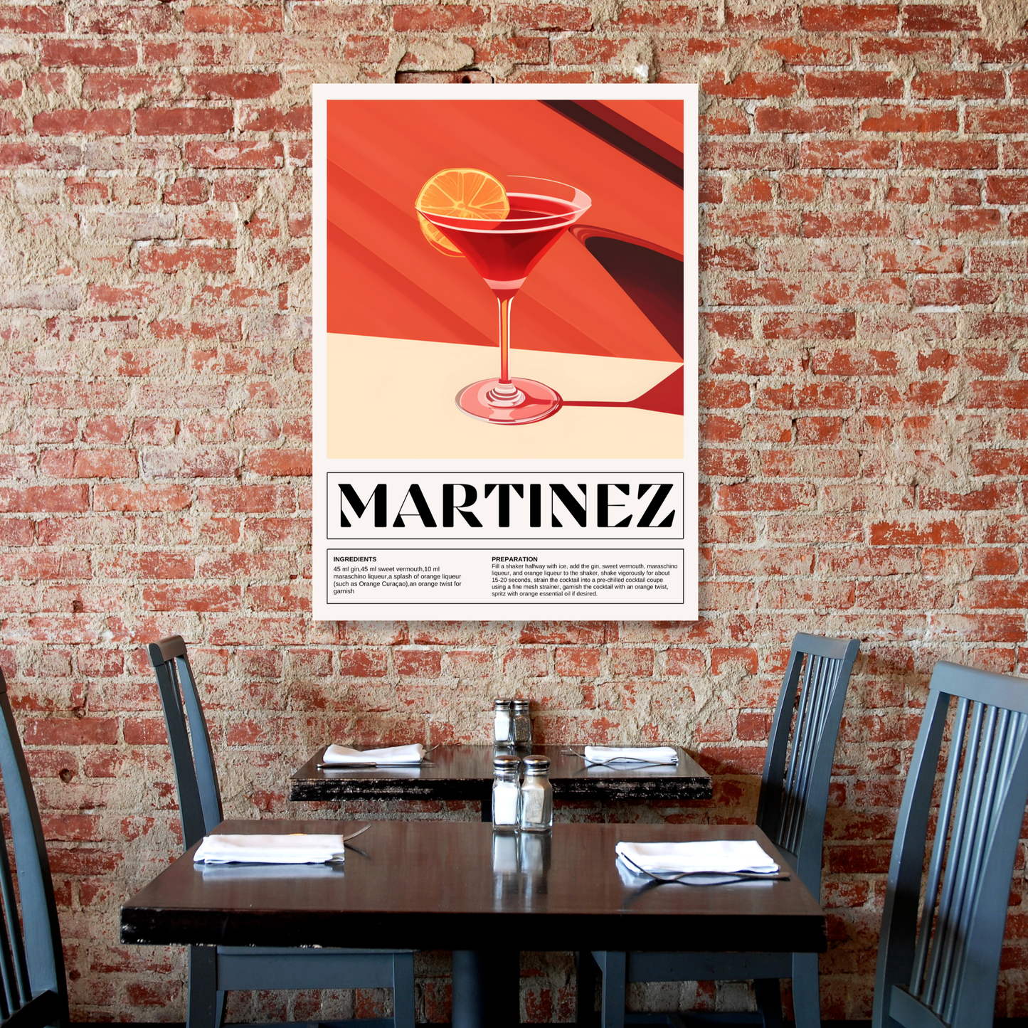 Martinez Cocktail Wall Art Canvas Print