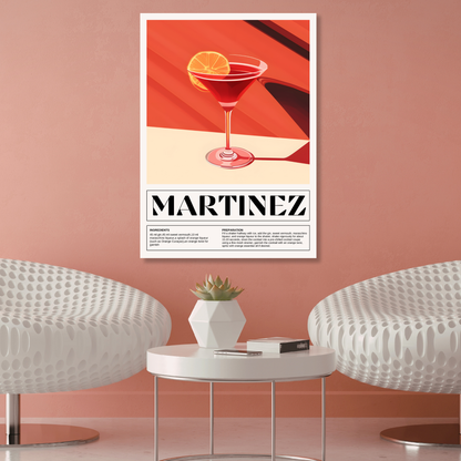 Martinez Cocktail Wall Art Canvas Print