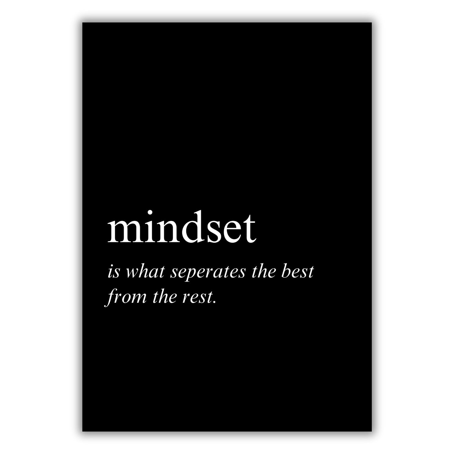 Mindset on Black Inspirational Wall Art Canvas Print