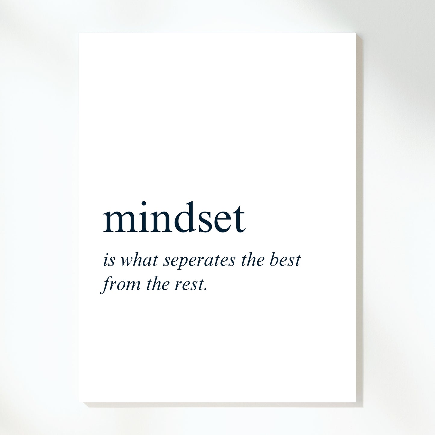 Mindset Inspirational Wall Art Canvas Print
