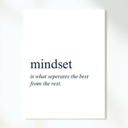 Mindset Inspirational Wall Art Canvas Print