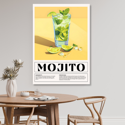 Mojito Cocktail Wall Art Canvas Print