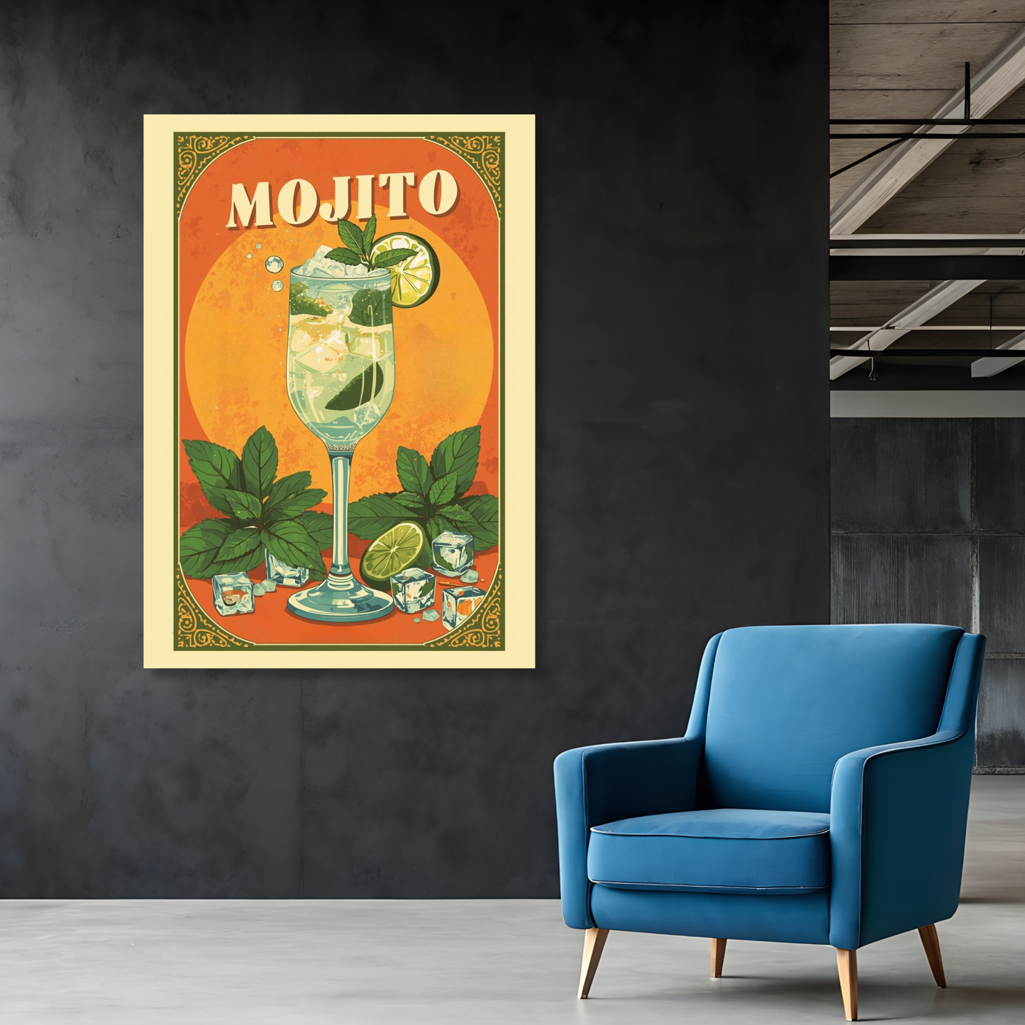 The Mojito Cocktail Wall Art Canvas Print