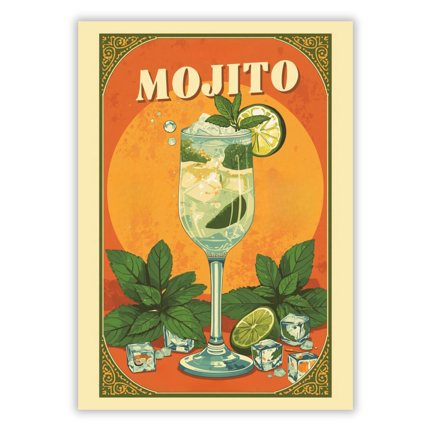 The Mojito Cocktail Wall Art Canvas Print
