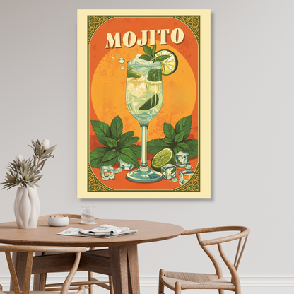 The Mojito Cocktail Wall Art Canvas Print
