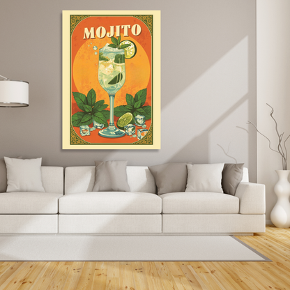 The Mojito Cocktail Wall Art Canvas Print