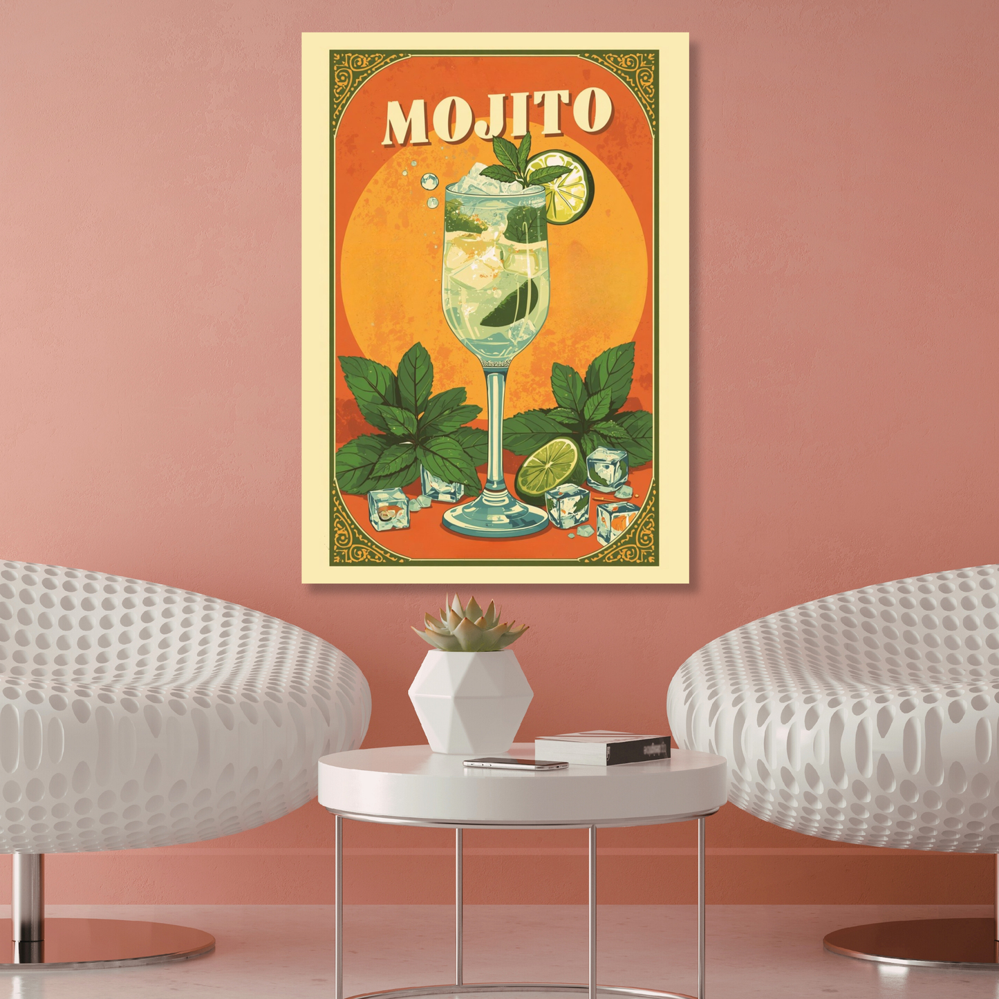 The Mojito Cocktail Wall Art Canvas Print