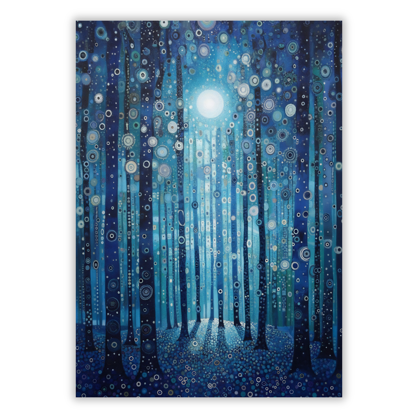 Moonlit Forest Wall Art Canvas Print