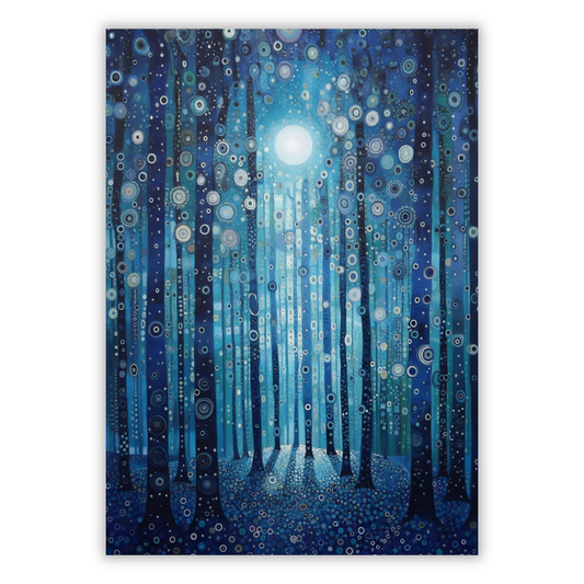 Moonlit Forest Wall Art Canvas Print