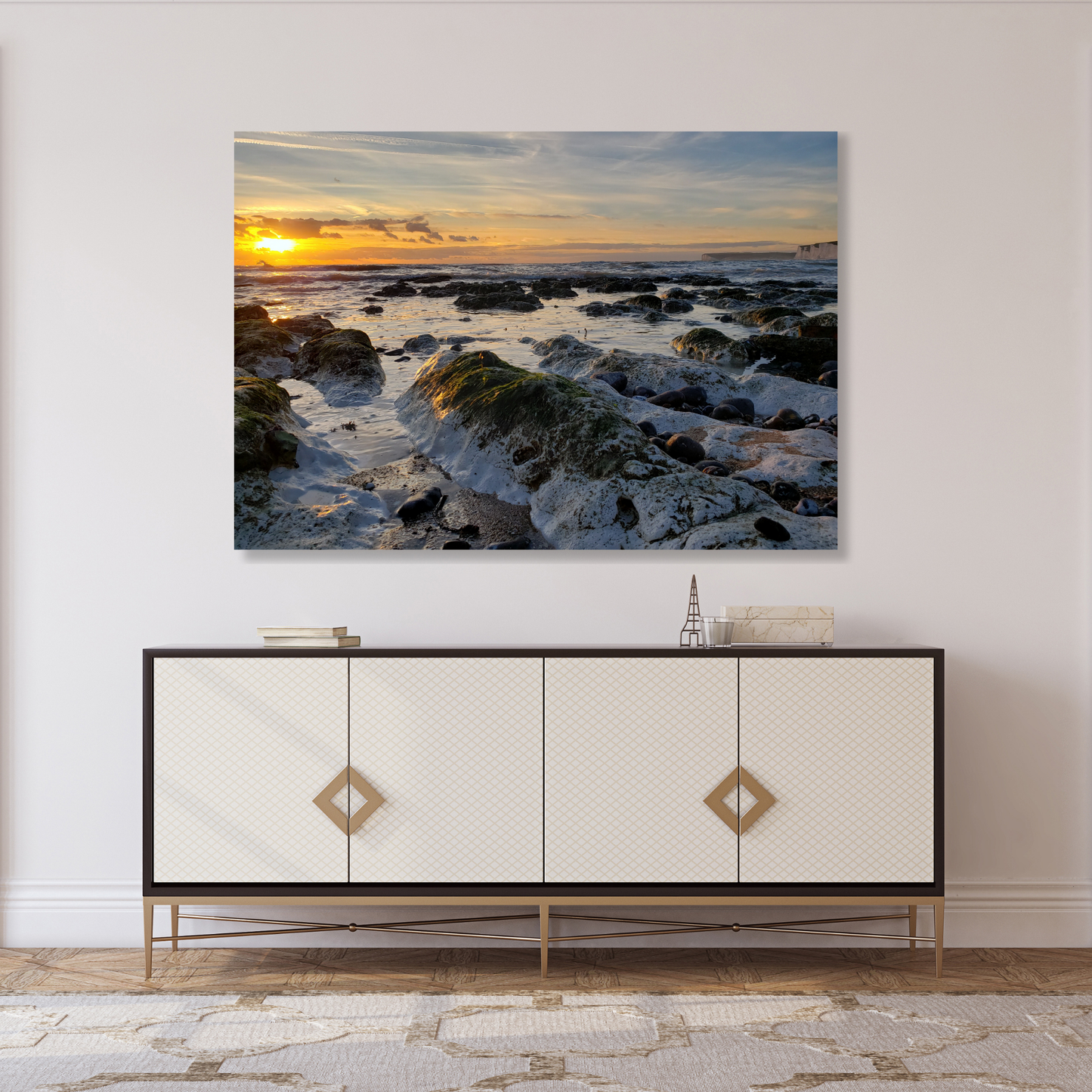 Ocean Dusk Wall Art Canvas Print
