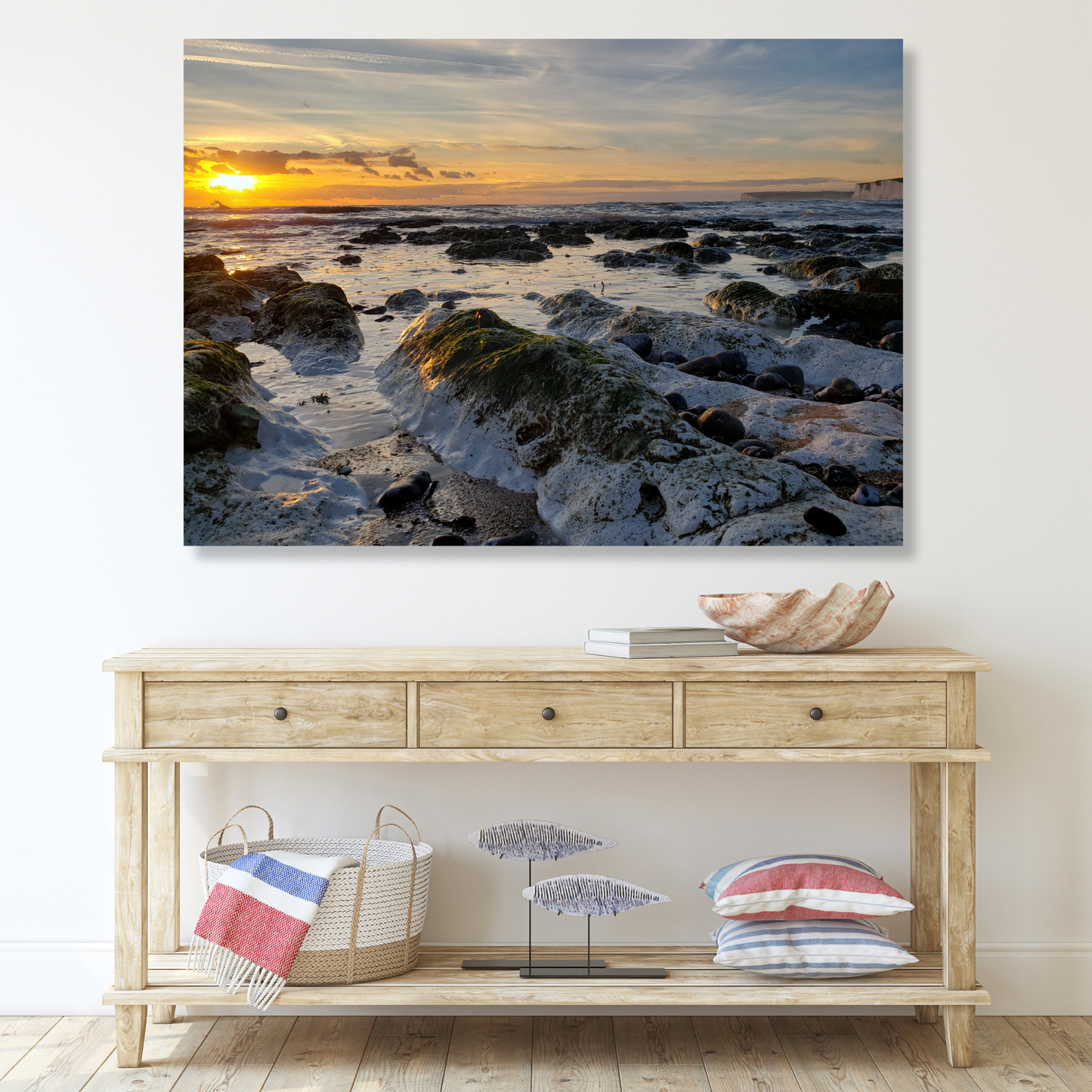 Ocean Dusk Wall Art Canvas Print