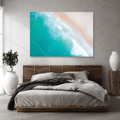 Ocean Meets The Shore Wall Art Canvas Print