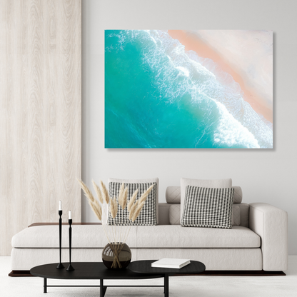 Ocean Meets The Shore Wall Art Canvas Print