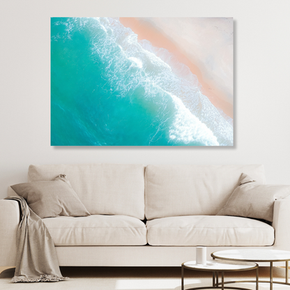 Ocean Meets The Shore Wall Art Canvas Print