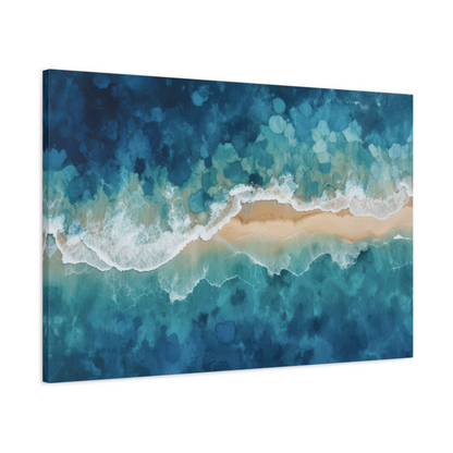 Ocean Sandbar Abstract Wall Art Canvas Print