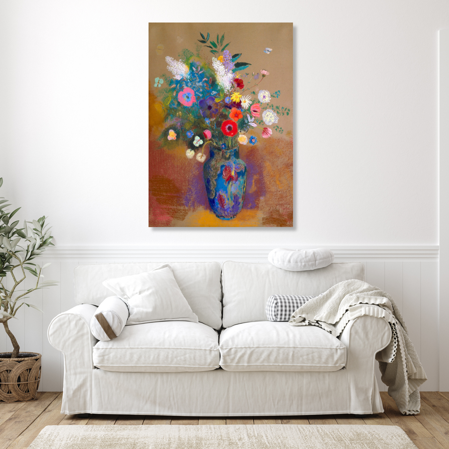 Odilon Redon - Bouquet of Flowers Wall Art Canvas Print
