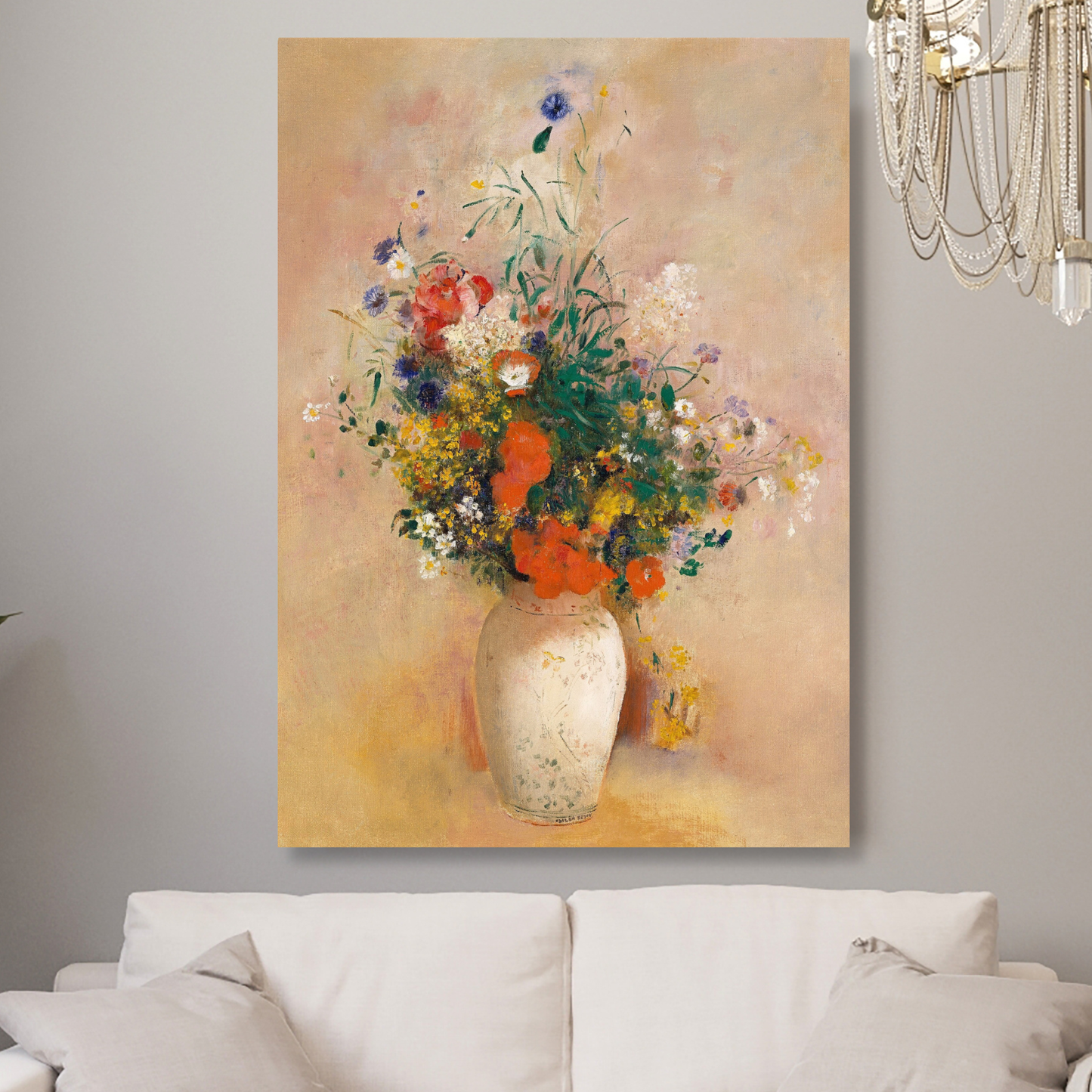 Odilon Redon - Vase of Flowers Wall Art Canvas Print