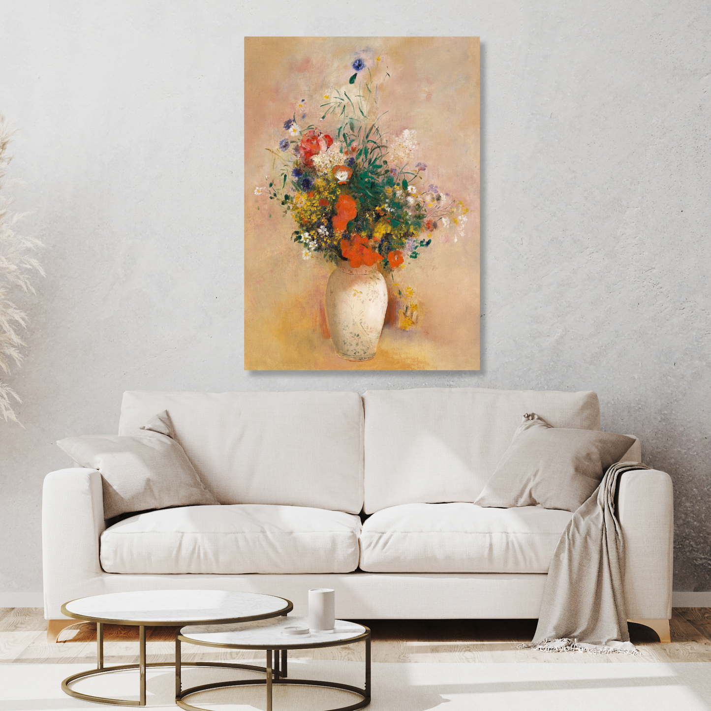 Odilon Redon - Vase of Flowers Wall Art Canvas Print