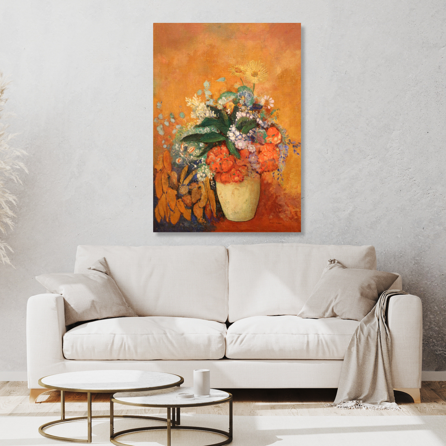 Odilon Redon - Vase of Flowers Wall Art Canvas Print