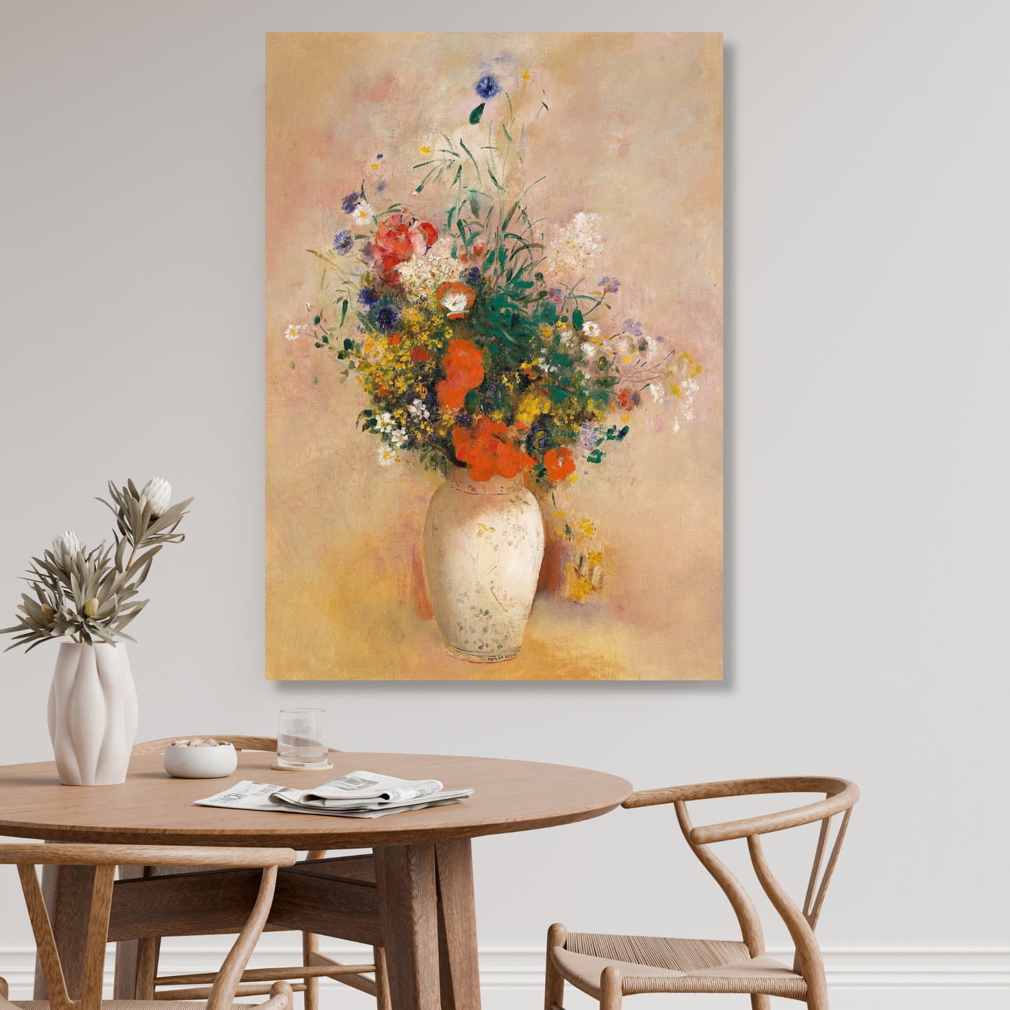 Odilon Redon - Vase of Flowers Wall Art Canvas Print