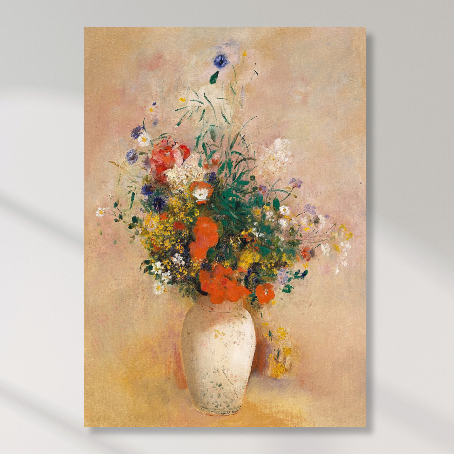 Odilon Redon - Vase of Flowers Wall Art Canvas Print